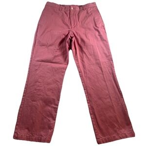 Vineyard Vines Club Pants‎ Mens 33X30 Pink Cotton Flat Front Straight Leg